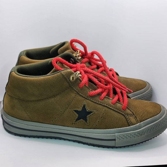 Converse One Star Leather Hightops - Picture 1 of 9